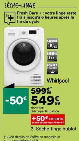 sèche-linge hublot whirlpool