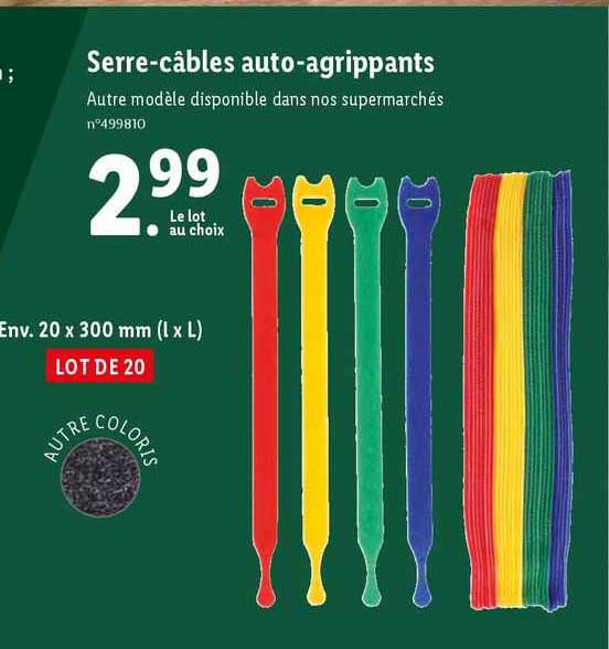 Serre-câbles Auto-agrippants