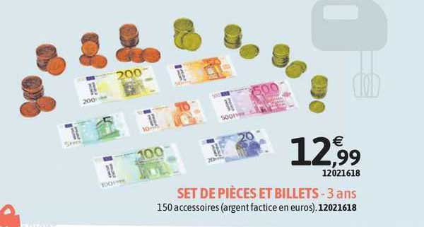 set de pièces et billets