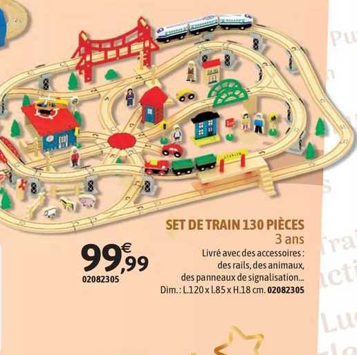 Set De Train 130 Pièces