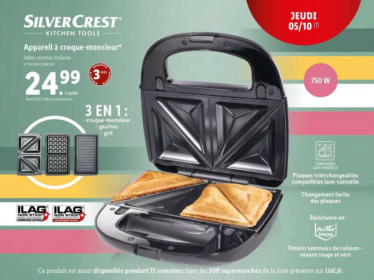 silvercrest appareil à croque-monsieur