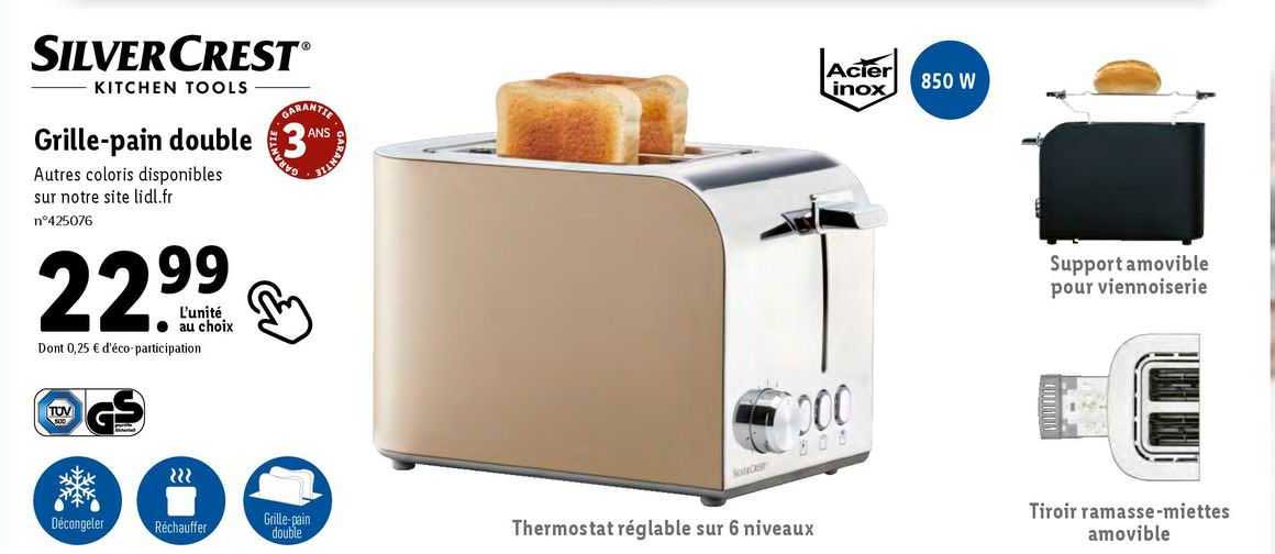 silvercrest grille-pain double