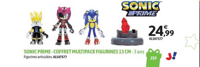 sonic prime - cofret multipack figurines 13 cm - 3 ans
