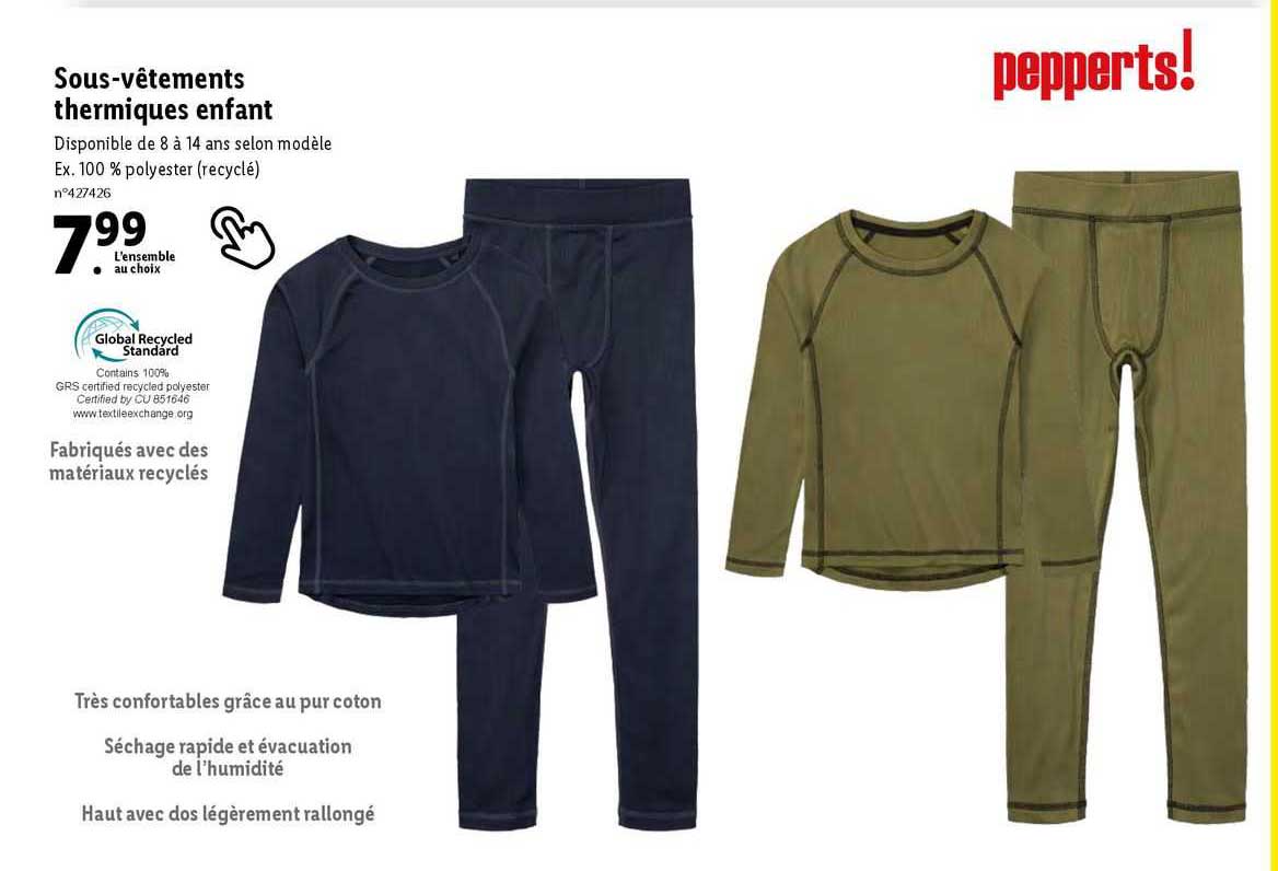 sous-vêtements thermiques enfant