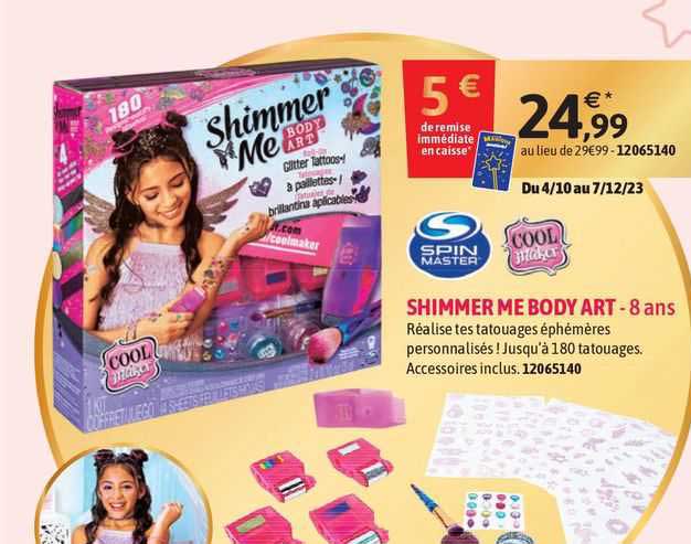 spin master shimmer body art