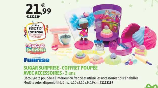 sugar surprise - coffret poupée avec accessoires funrise