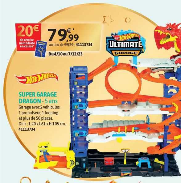 super garage dragon hotwheels - 5 ans
