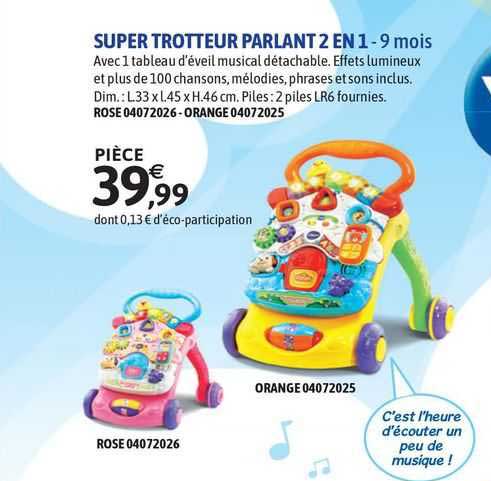 super trotteur parlant 2 en 1