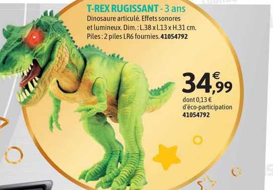 t-rex rugissant