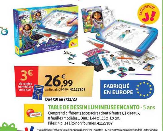 table de dessin lumineuse encanto