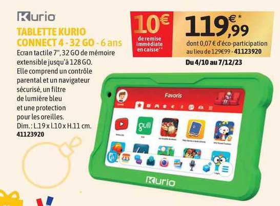 tablette kurio connect 4 - 32 go