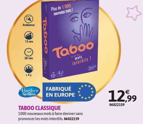 taboo classique hasbro gaming
