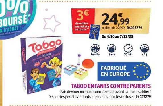 taboo enfants contre parents