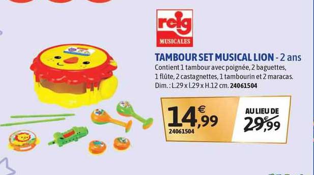 tambour set musical lion