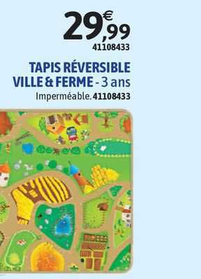 tapis réversible ville & ferme