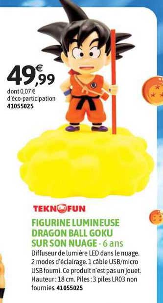 tekken fun figurine lumineuse dragon ball goku sur son nuage - 6 ans