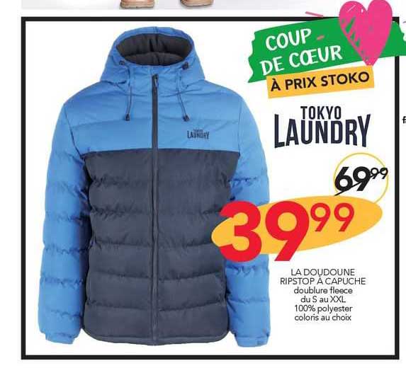 tokyo laundry la doudoune ripstop à capuche