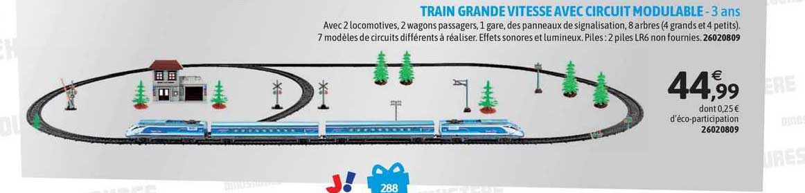 train grande vitesse avec circuit modula