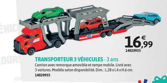 transporteur 3 véhicules - 3 ans