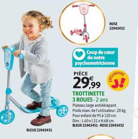 trottinette 3 roues - 2 ans