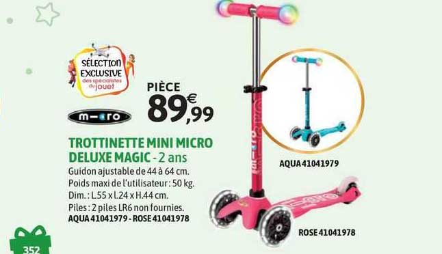 trottinette mini micro deluxe magic - 2 ans