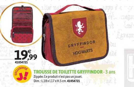 trousse de toilette gryffinder - 3 ans