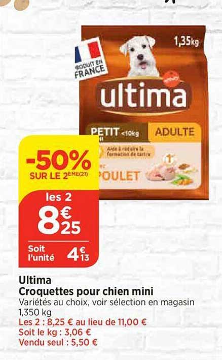 Ultima Croquettes Pour Chien Mini