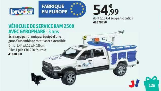 véhicule de service ram 2500 avec gyrophare - 3 ans