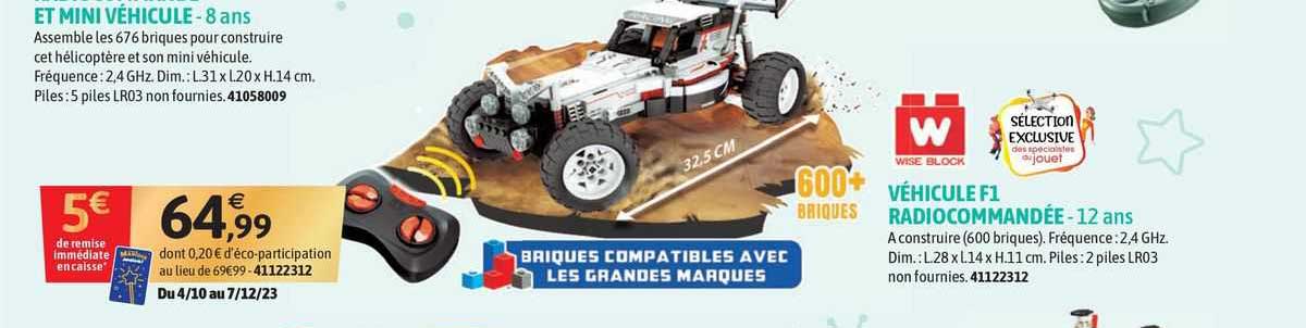 véhicule f1 radiocommandée - 12 ans