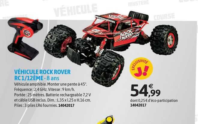 véhicule rock rover rc 1/12ème