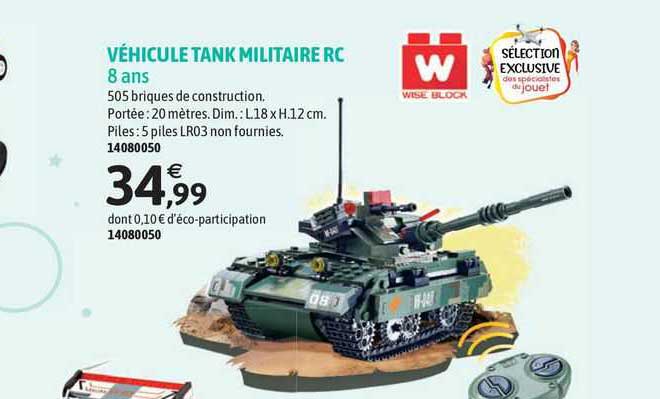 véhicule tank militaire rc - 8 ans