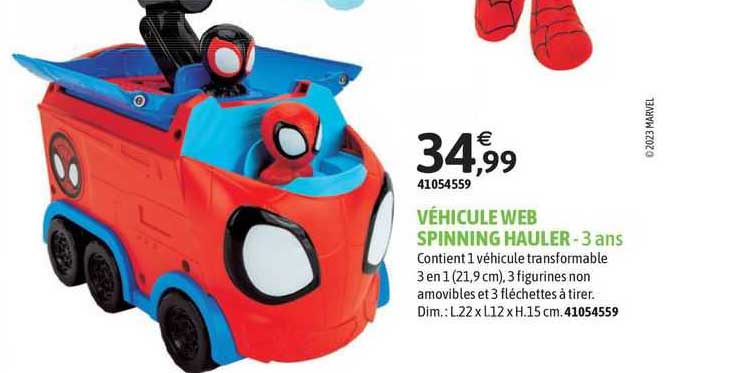 véhicule web spinning hauler