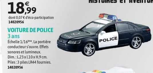 voiture de police - 3 ans