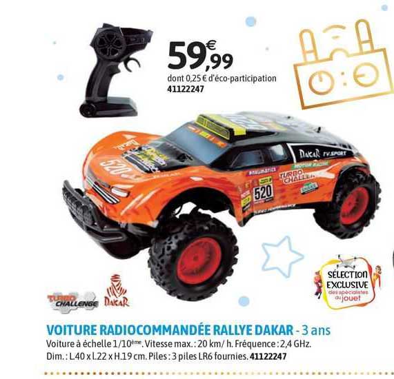 voiture radio commandée rallye dakar