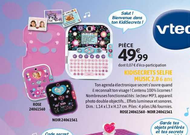 vtech kidisecrets selfie music 2.0