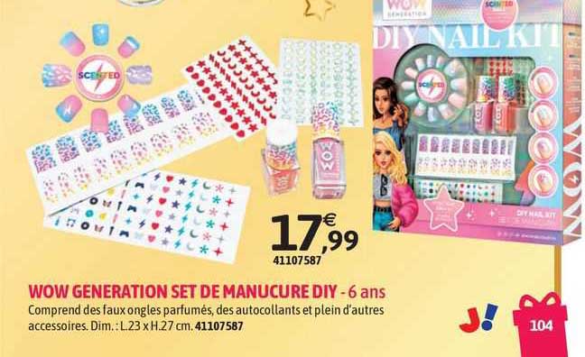 wow generation set de manucure diy - 6 ans