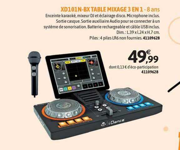 Xd101n-bx Table Mixage 3 En 1 - 8 Ans