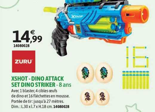 xshot - dino attack set dino striker - 8 ans
