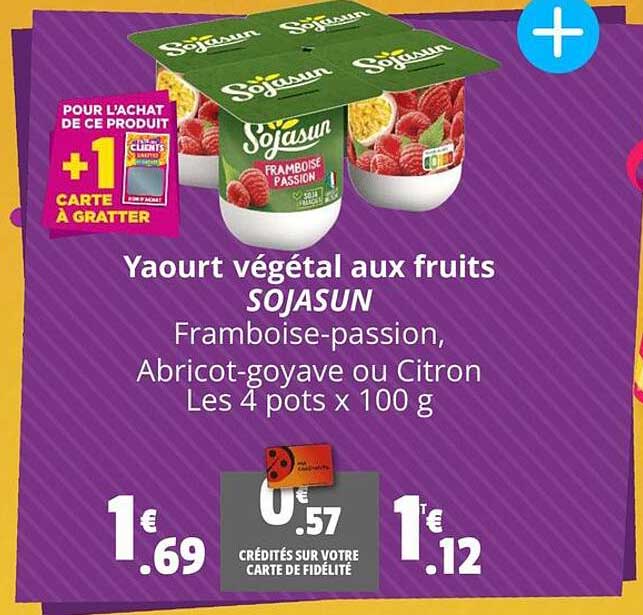 Yaourt Végétal Aux Fruits Sojasun