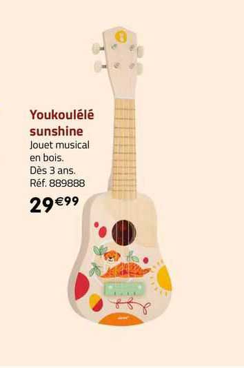 Youkoulélé Sunshine Jouet Musical En Bois