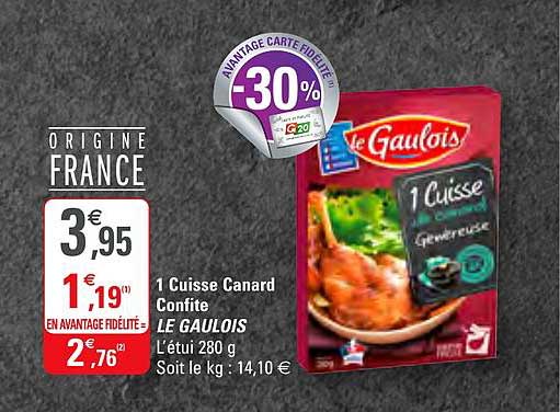 1 cuisse canard confite le gaulois