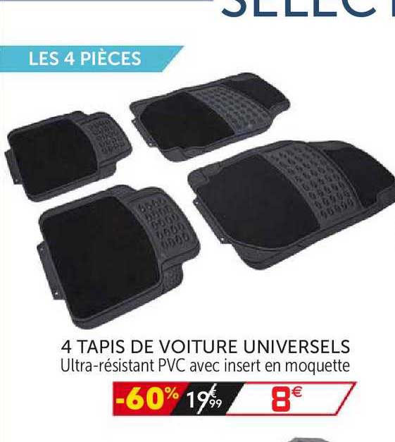 4 tapis de voiture universels