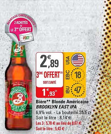 bière blonde américaine brooklyn east ipa