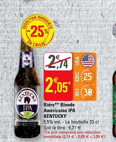 bière blonde américaine ipa kentucky