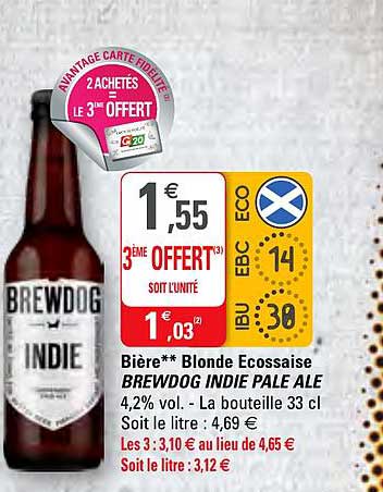 bière blonde écossaise brewdog indie pale ale