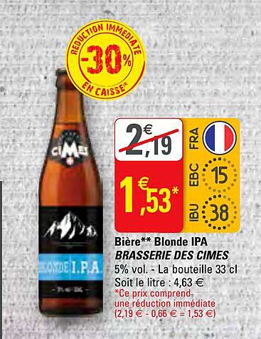 bière blonde ipa brasserie des cimes