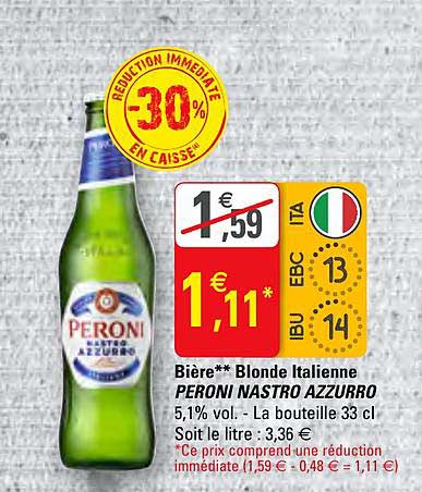 bière blonde italienne peroni nastro azzurro