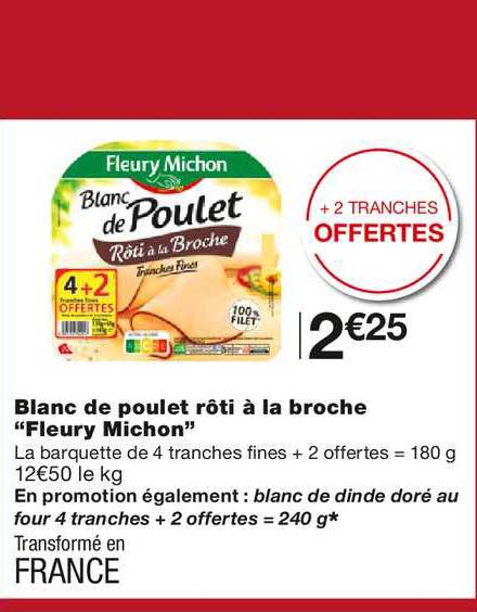 blanc de poulet rôti à la broche fleury michon