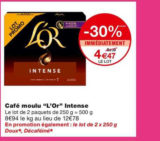 Café Moulu L'or Intense