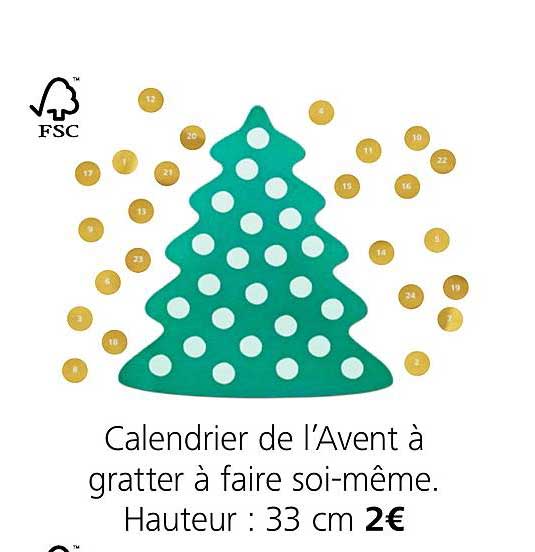 calendrier de l'avent à gratter à faire soi même